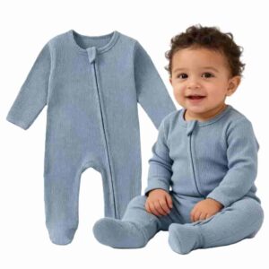Newborn Spring Footed Zipper Closure Onesie