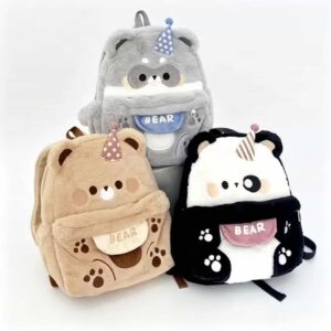 Cartoon 3D Plush Animal Kindergarten Backpack