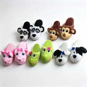 Fuzzy Animal Slippers For Kids Cozy and Comfortable Cute Dog Slippers